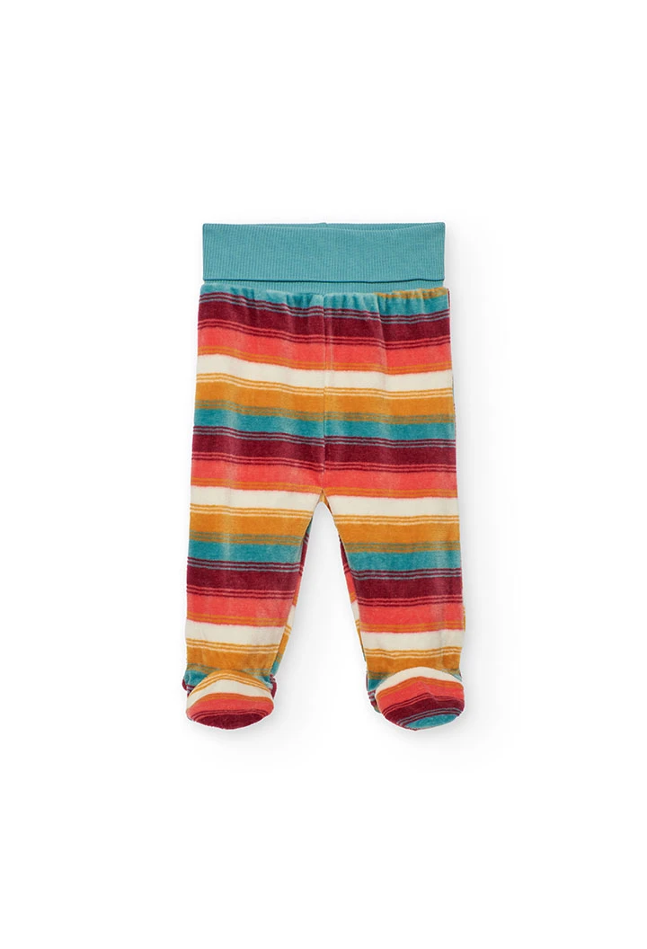 Gestreiftes Tier-Babyset aus Strick