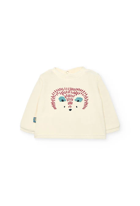 Completino da neonati a maglia con motivo animale a righe