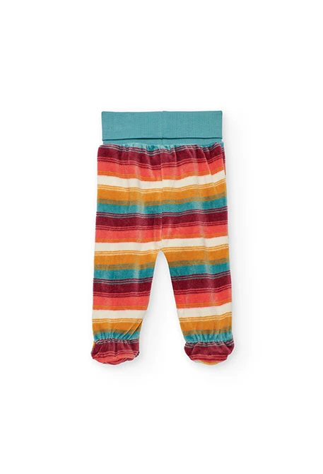 Striped animal knit baby set
