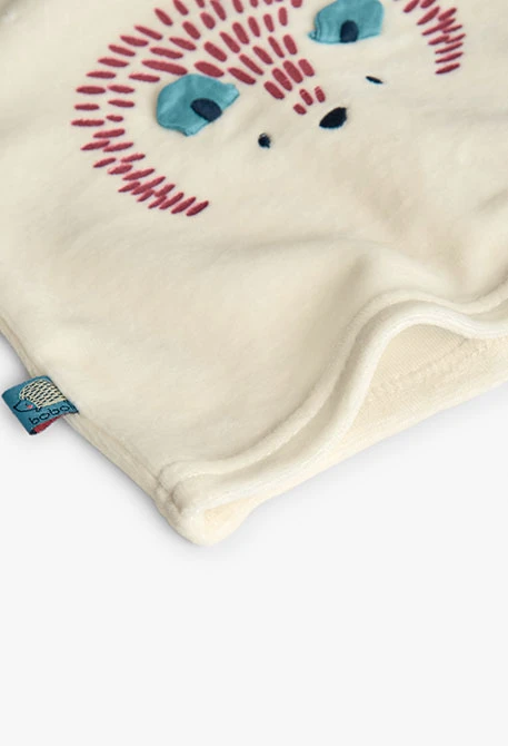 Striped animal knit baby set