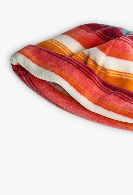 Striped animal knit baby set