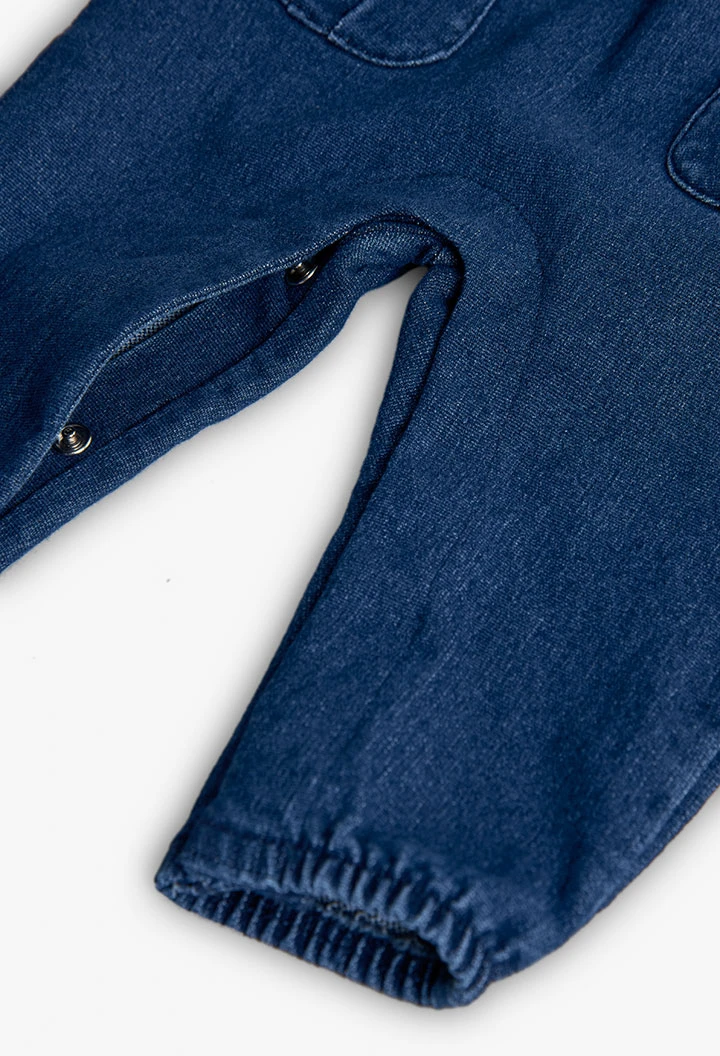 Blaues Strickset für Babys