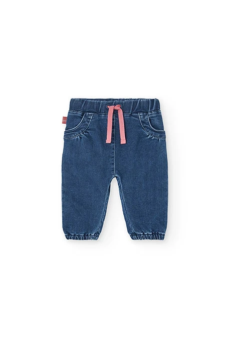 Blaues Baby-Strickset mit Pilzen