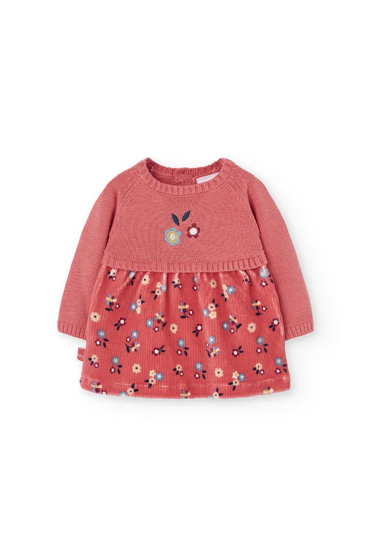 Vestit nadó rosa amb flors