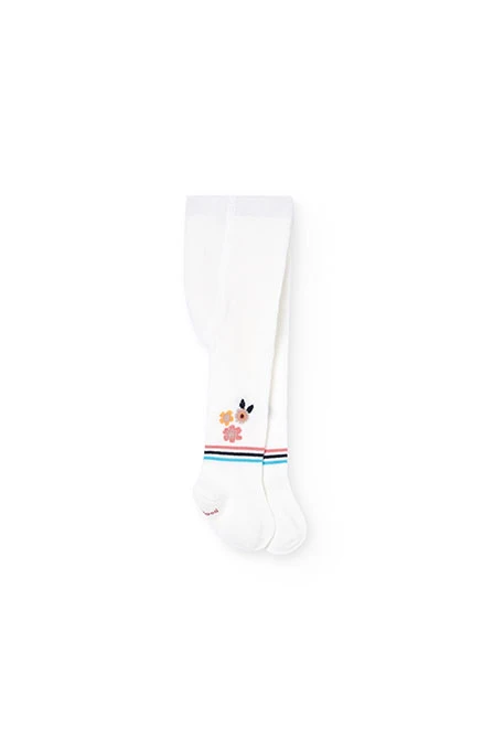 Leotard nadó de punt flors blanc