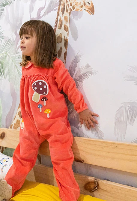 Pijama nadó de punt en rosa