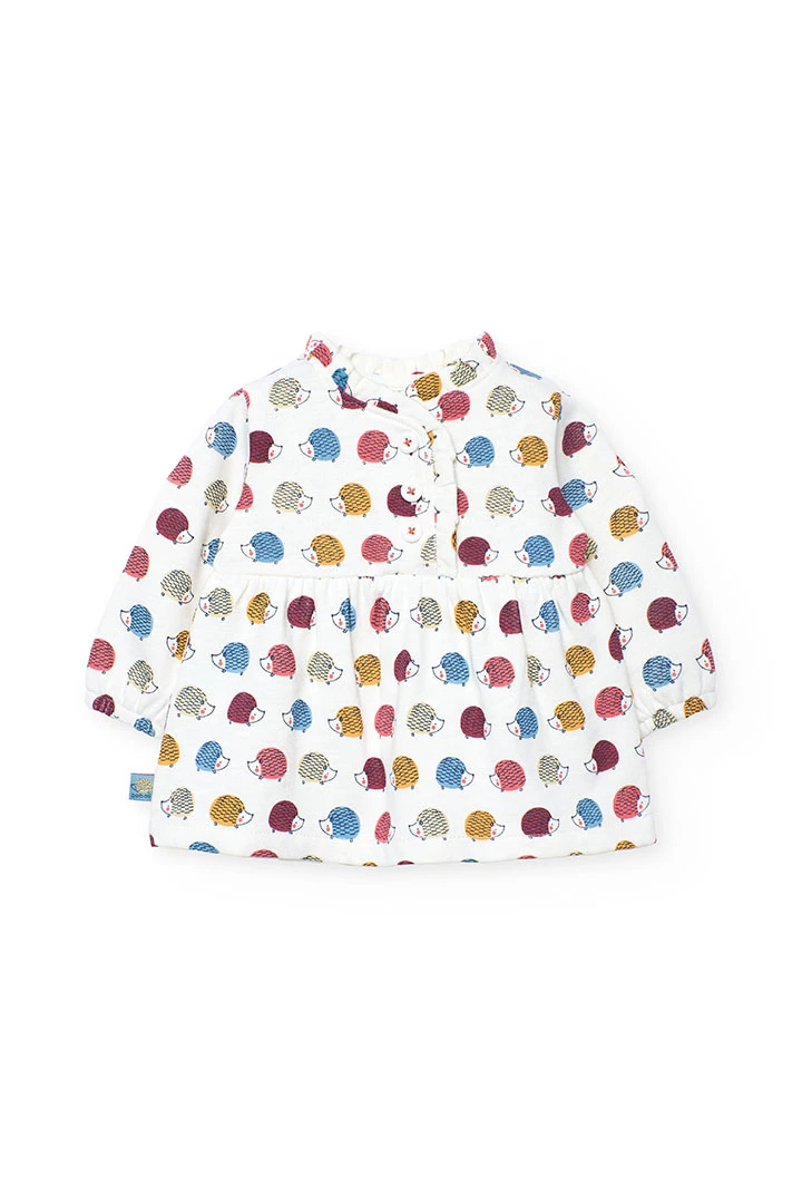Baby-Kleid mit Igel-Print