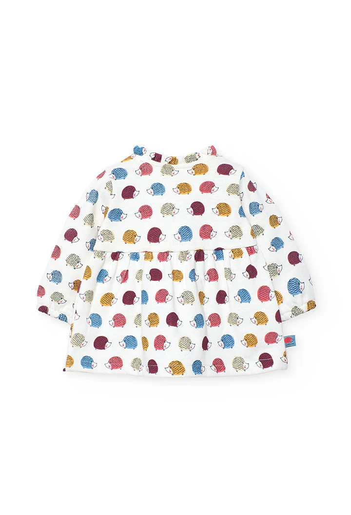 Baby-Kleid mit Igel-Print