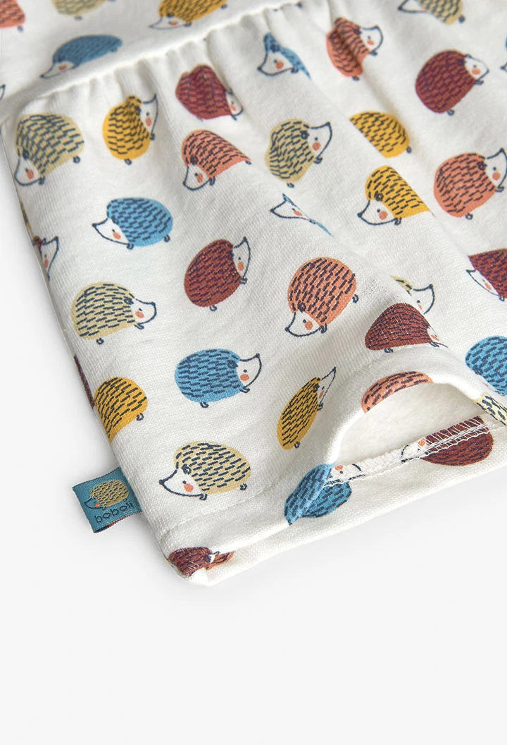 Baby-Kleid mit Igel-Print
