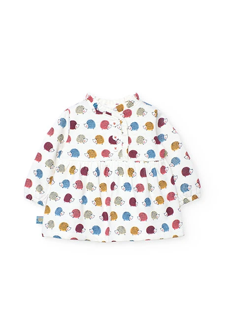 Vestido bebé com estampado de ouriços