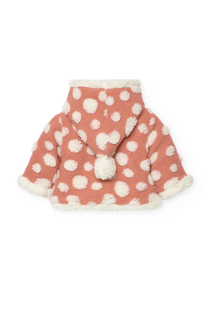 Veste bébé en maille rose