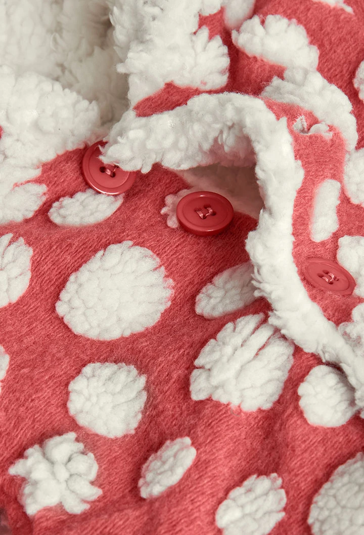 Veste bébé en maille rose
