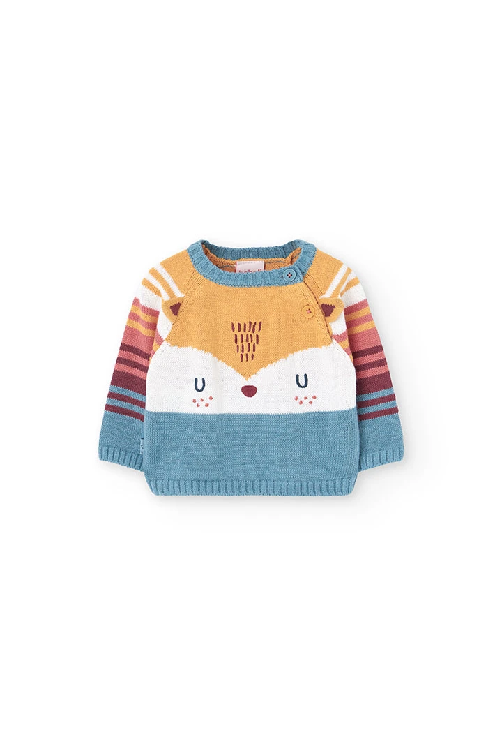 Yellow knitted baby jumper