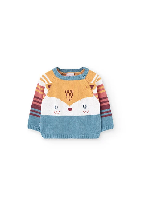 Yellow knitted baby jumper