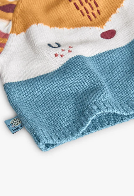 Gestrickter Baby-Pullover in Gelb