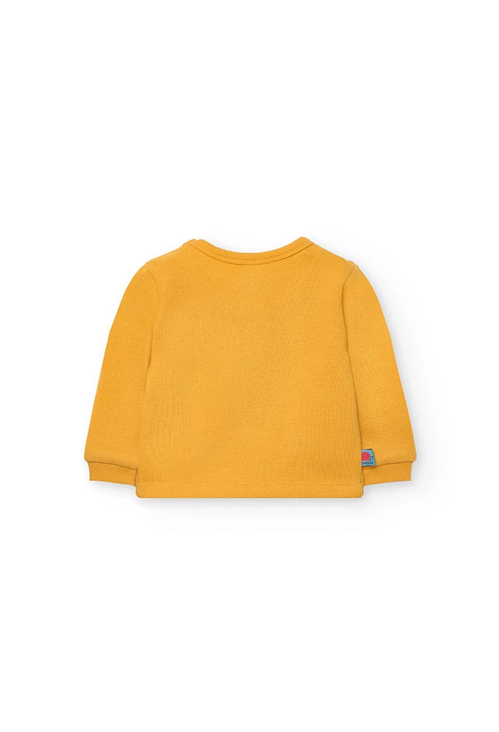 Baby sweatshirt in yellow fleece
