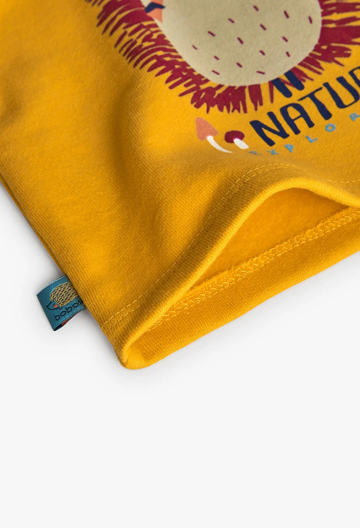 Baby sweatshirt in yellow fleece