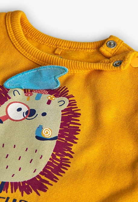 Sweatshirt bebé de pêlo amarelo