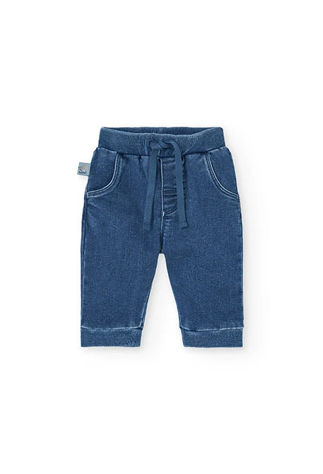 Blauer Baby-Strickhose