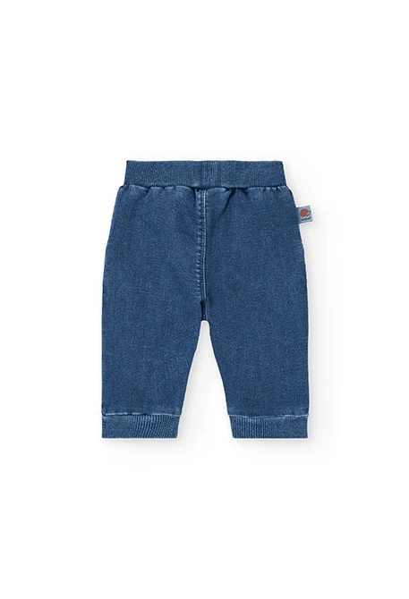 Blauer Baby-Strickhose