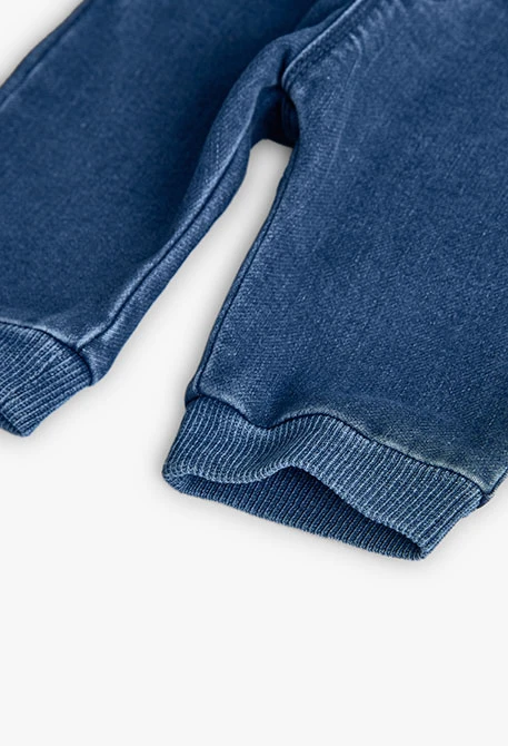 Blauer Baby-Strickhose