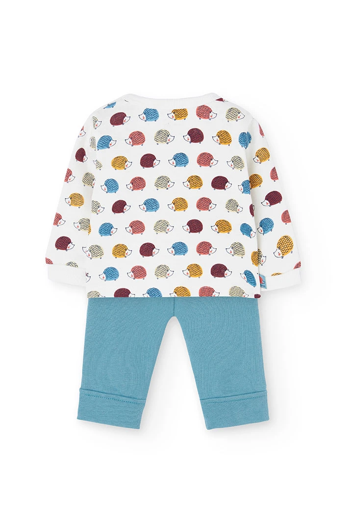 Baby knit set with hedgehogs