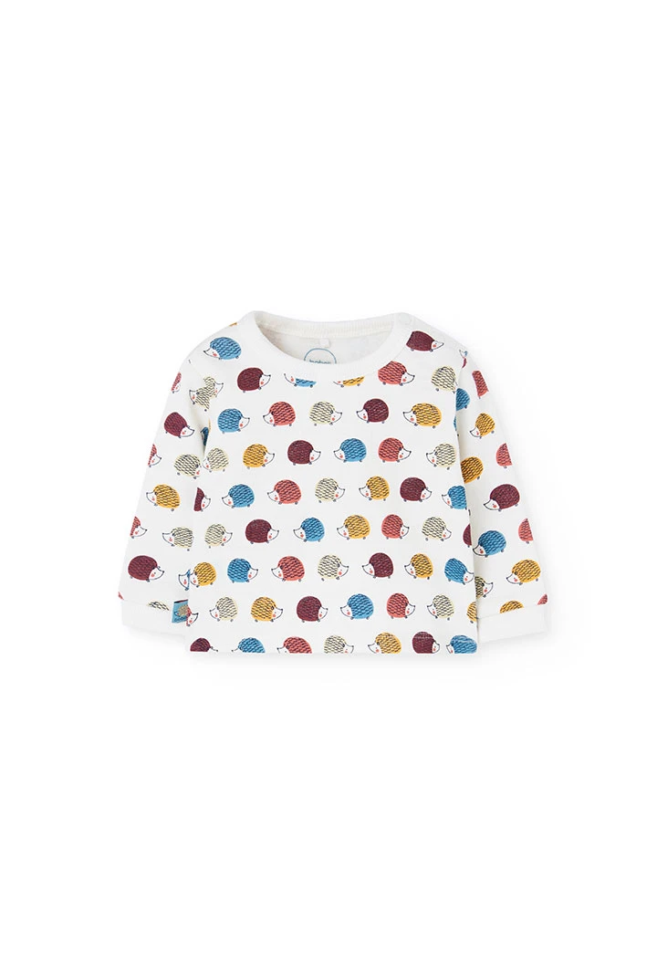Baby knit set with hedgehogs