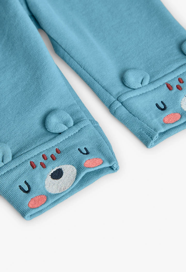 Baby knit set with hedgehogs