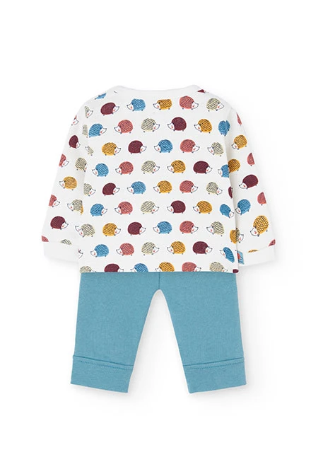 Conjunto de bebé de malha com ouriços