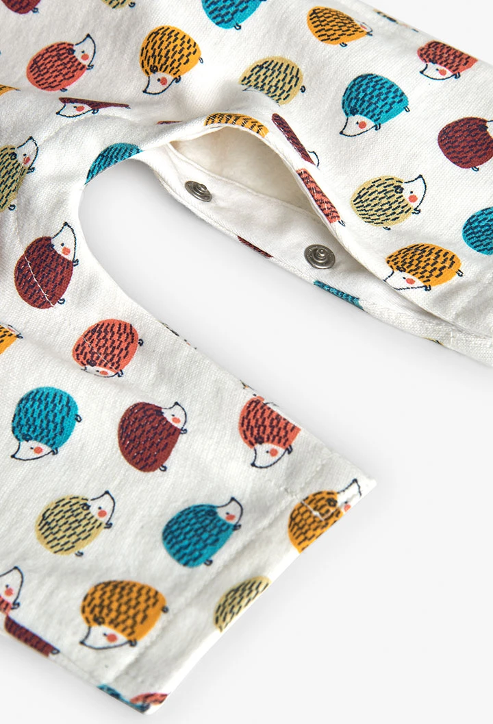 Yellow baby outfit with animals