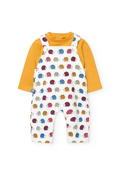 Gelbes Babykleidungsset mit Tieren