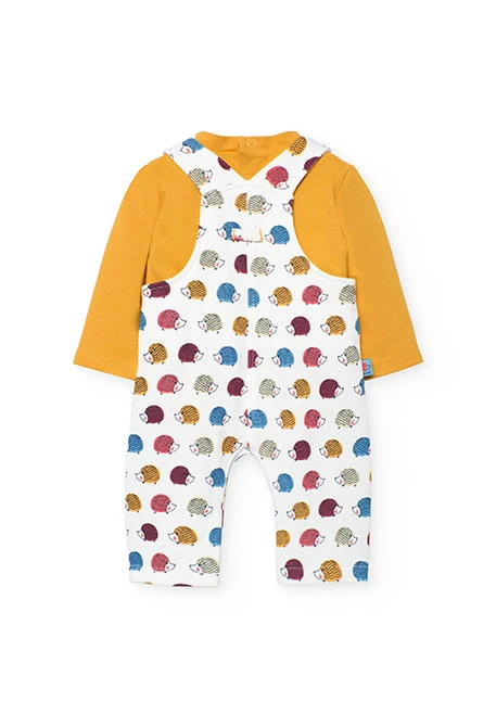 Gelbes Babykleidungsset mit Tieren