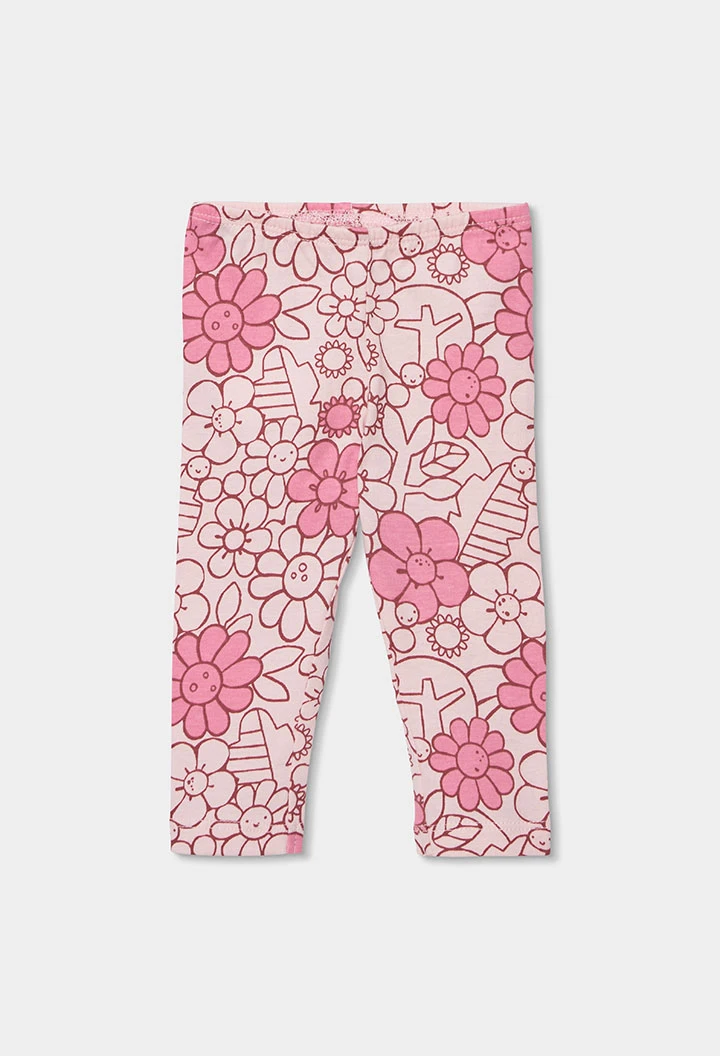 Completo neonato maglia cotone rosa