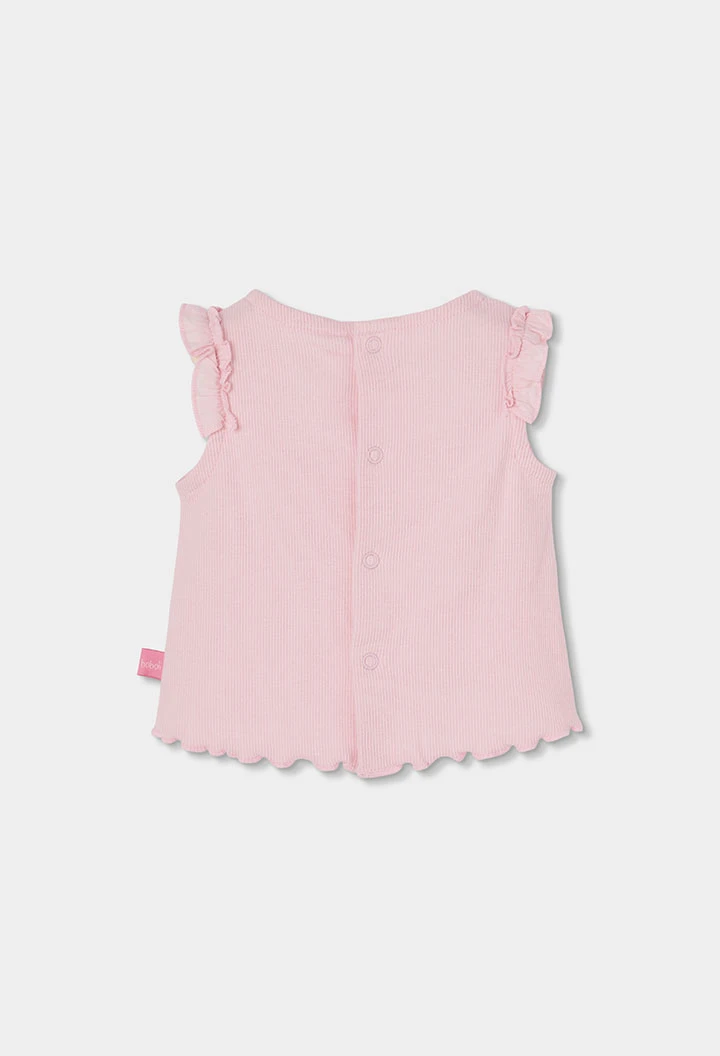 Conjunto bebé algodón rosa