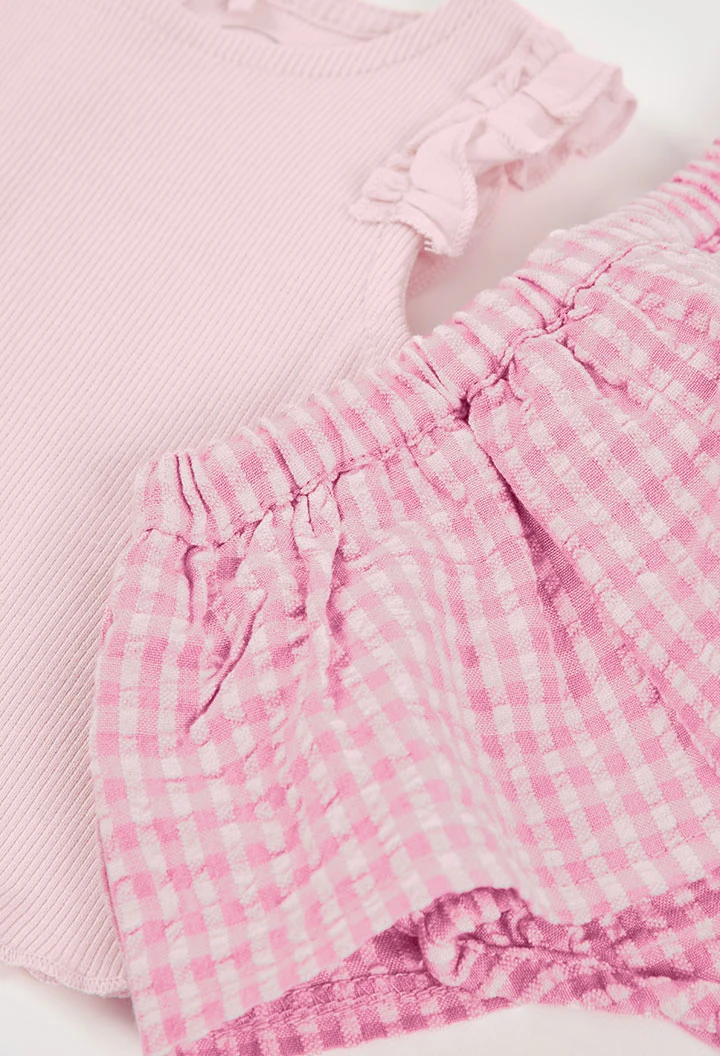 Set neonato cotone rosa