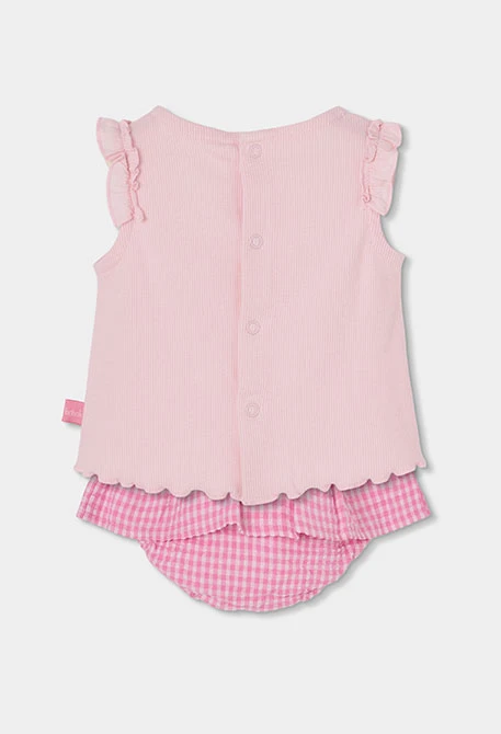 Baby pink cotton outfit