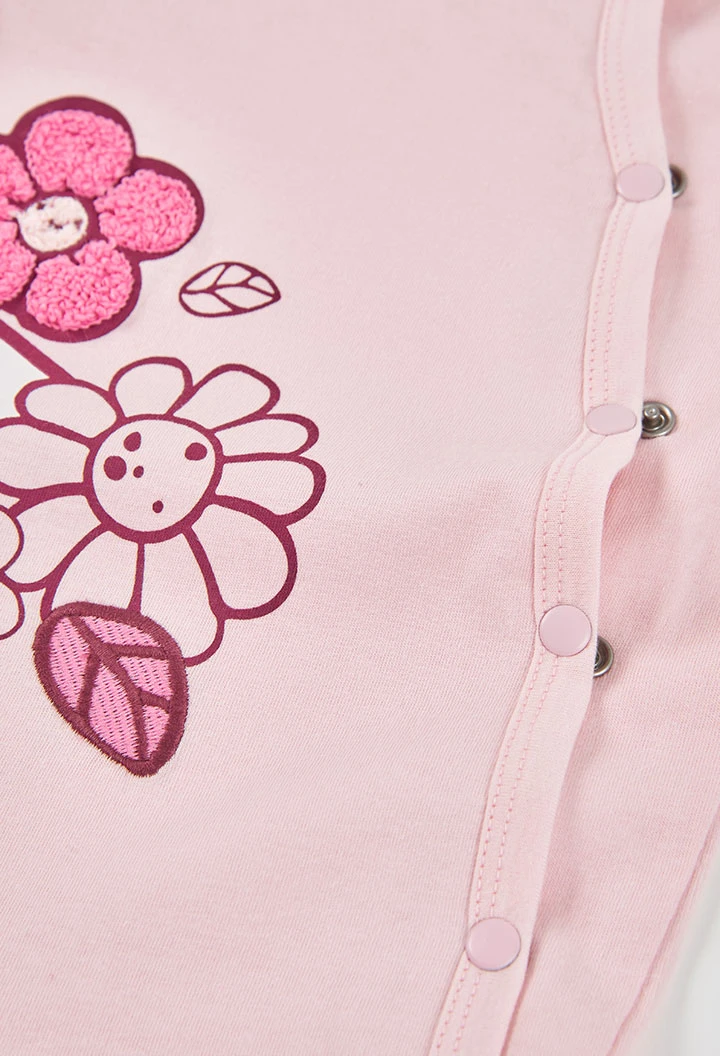 Baumwollstrampler für Babys in Rosa