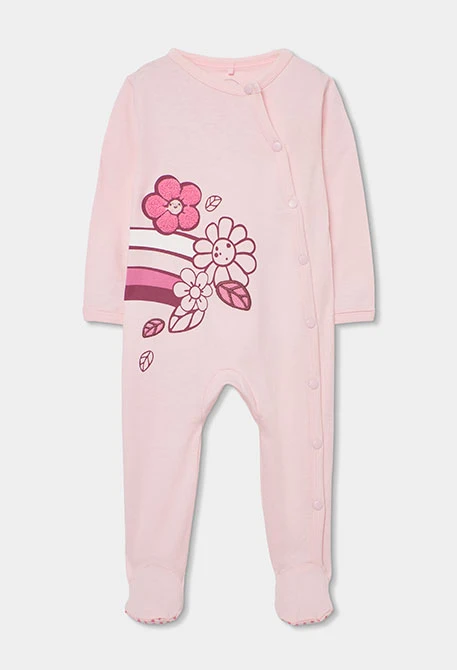 Baumwollstrampler für Babys in Rosa