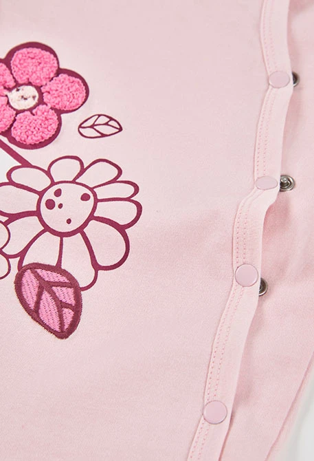 Pyjama pour bébé en coton rose