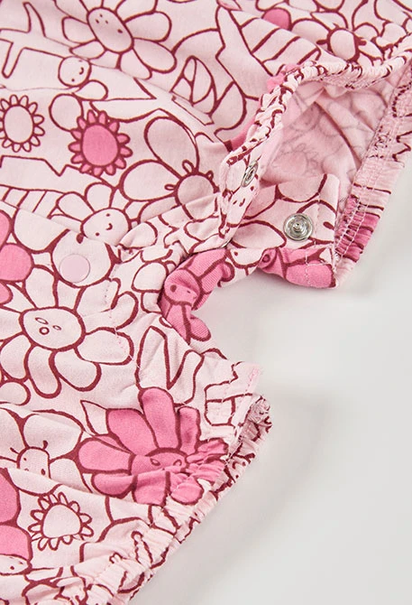 Baumwoll-Strampler für Baby mit Blumenmuster