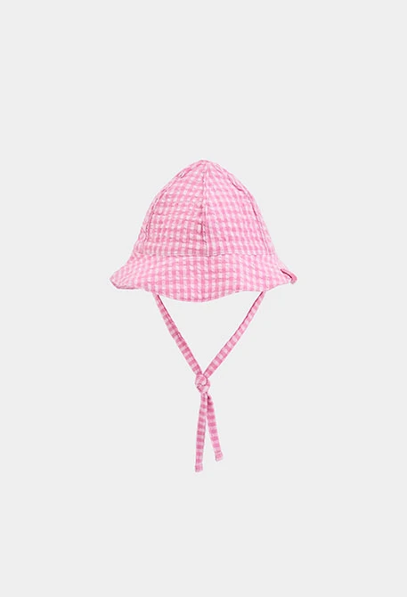 Cappello neonato a quadri