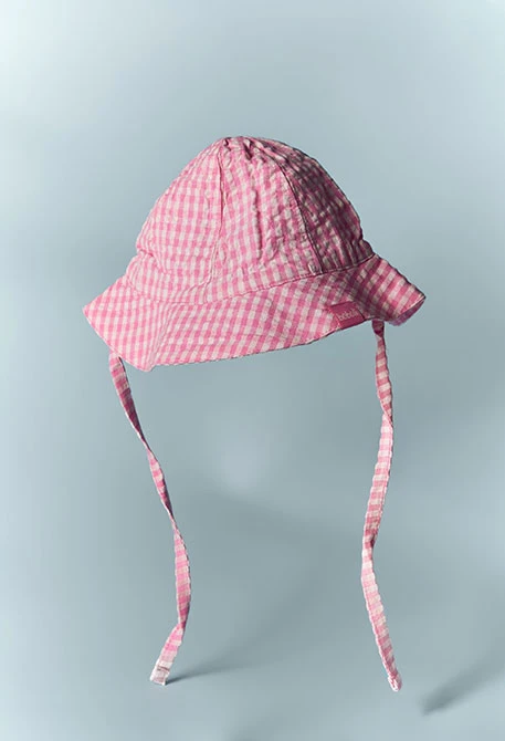 Cappello neonato a quadri
