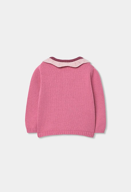 Veste bébé tricot rose