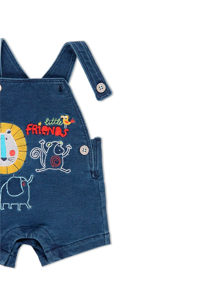 Salopette en molleton jean pour bébé garçon