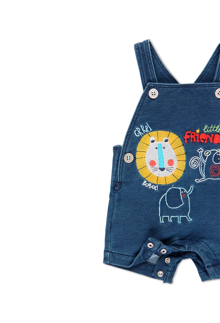 Salopette en molleton jean pour bébé garçon