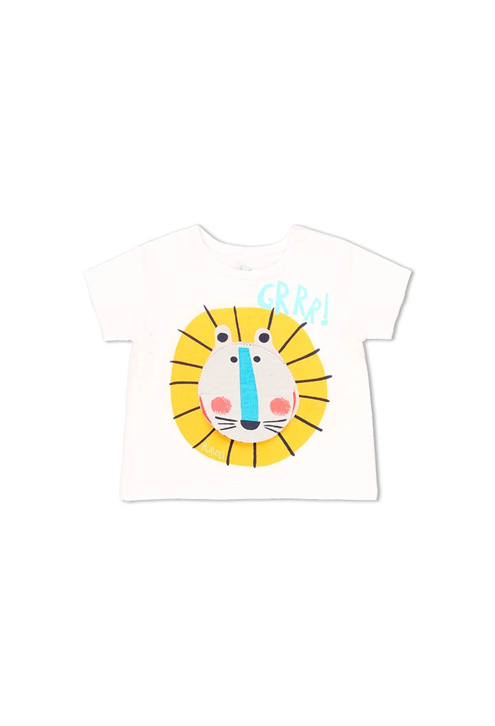 T-Shirt tricot lion pour bébé - organique