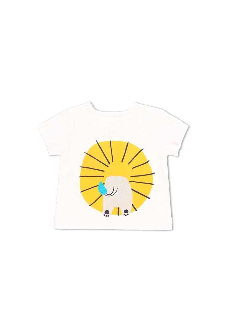 T-Shirt tricot lion pour bébé - organique