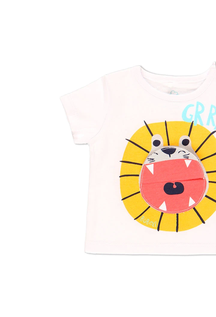 T-Shirt tricot lion pour bébé - organique