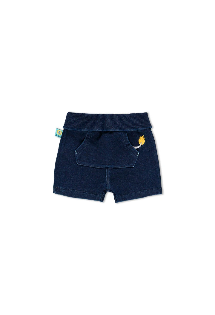 Bermuda en molleton jean pour bébé garçon
