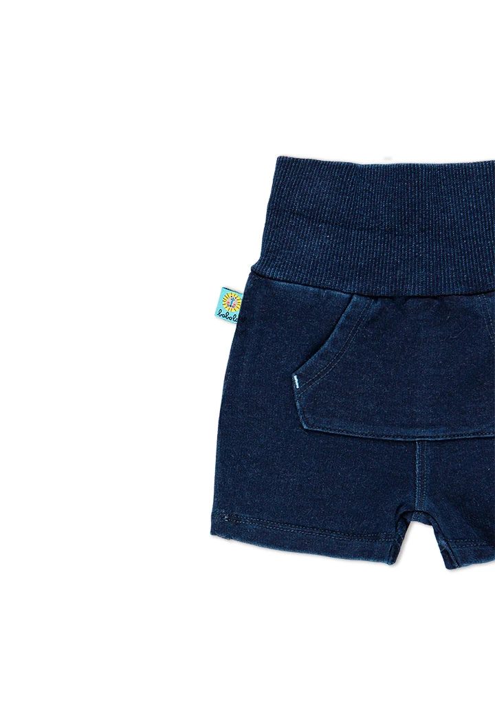 Bermuda en molleton jean pour bébé garçon